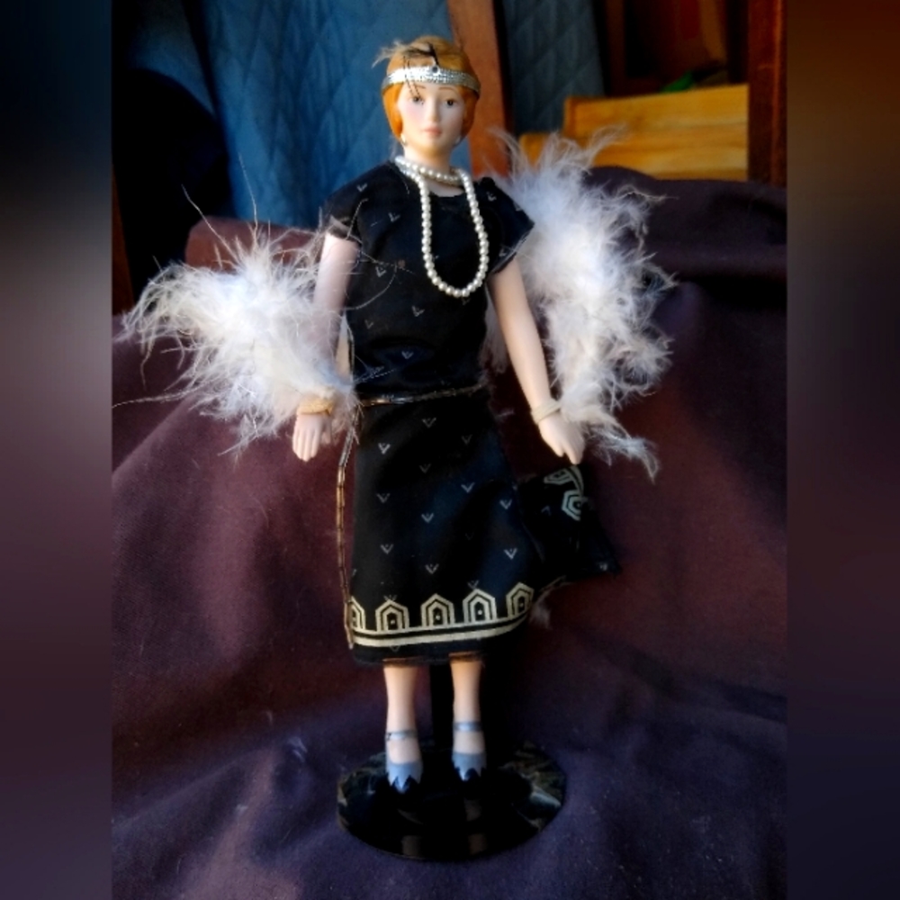 Avon Porcelain  collection doll,Roaring 80's